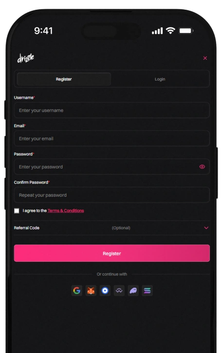Mobile App Drizzle Bet Casino.